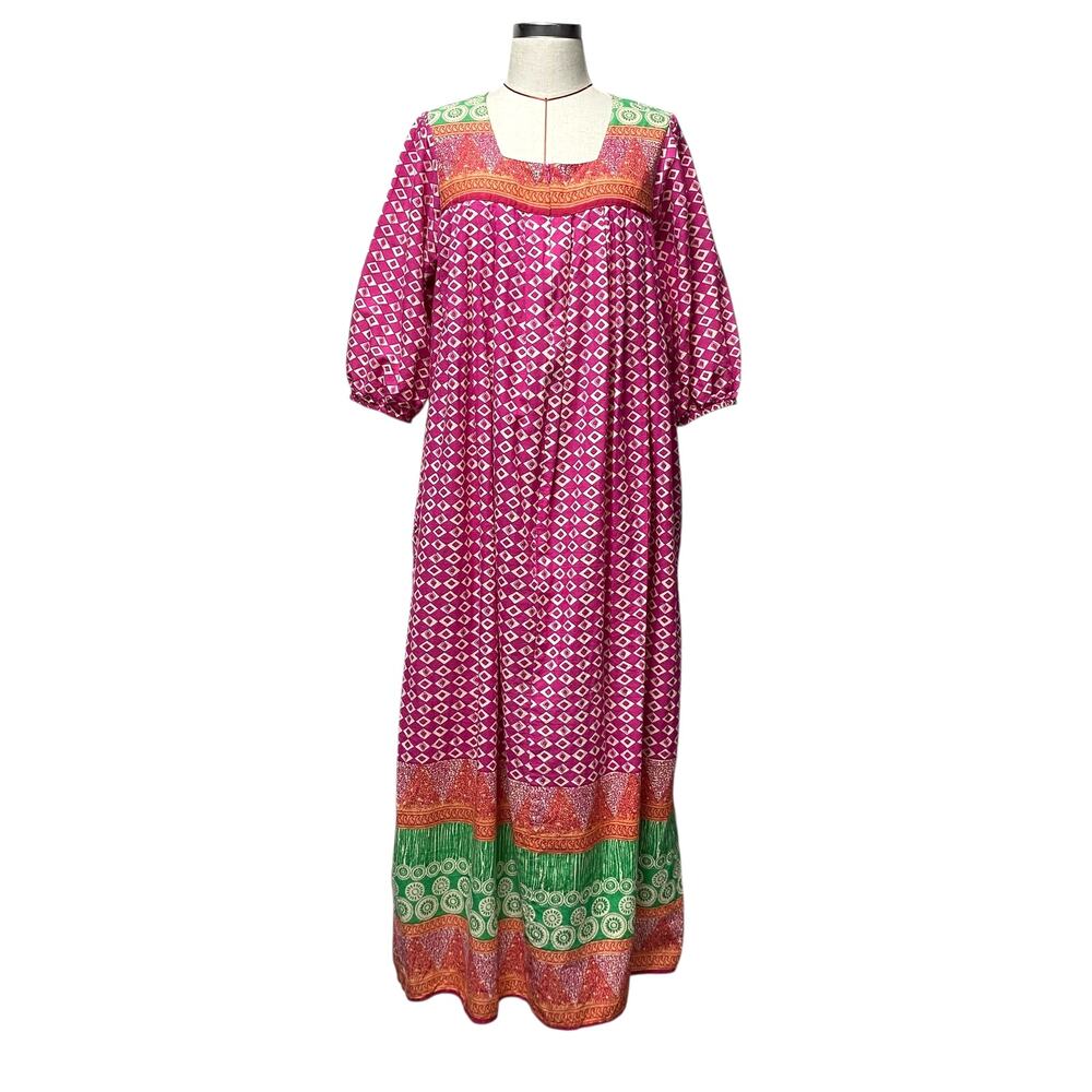 Vintage Only Necessities Womens Size M Printed House Dress